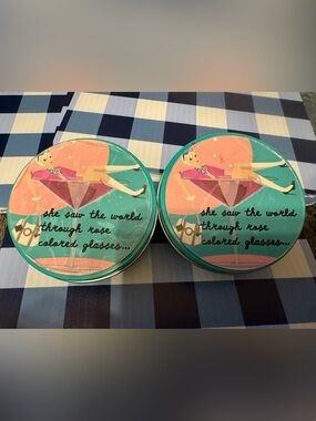 2 Bath & Body Works Slatkin Co. 'Pomegranate Martini” Travel Candle 2.7 oz